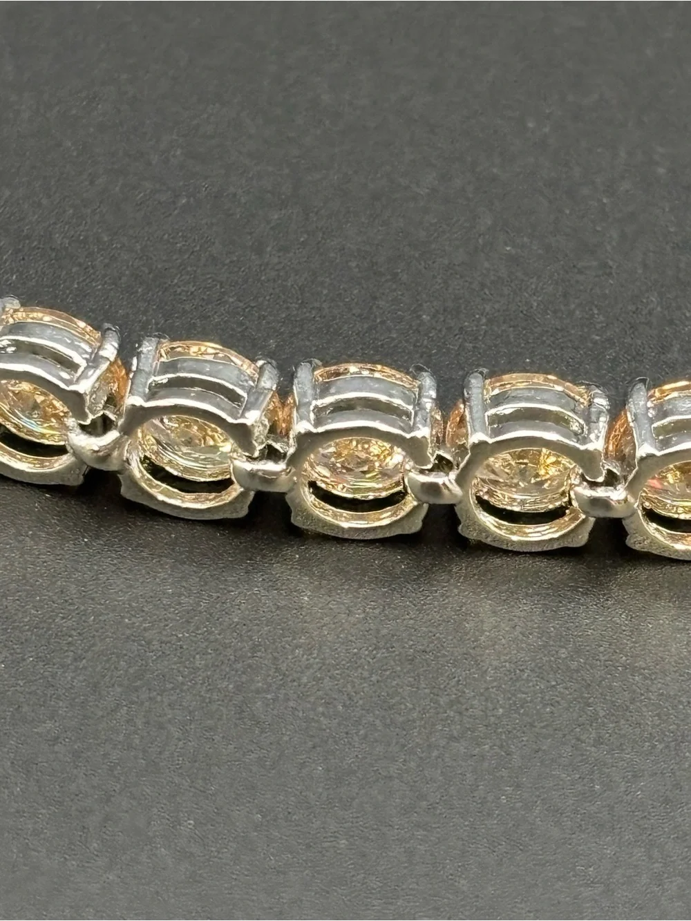 Champagne CZ Tennis Bracelet